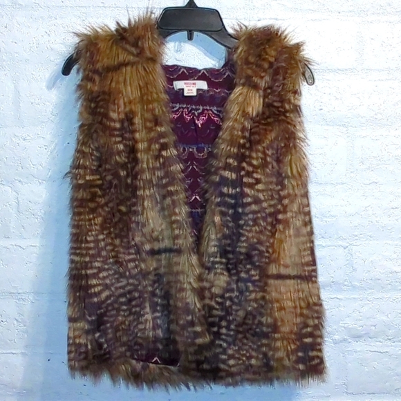 Mossimo Supply Co. Jackets & Blazers - Mossimo Faux Fur Hooded Vest